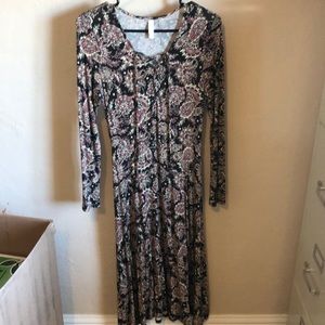 Long sleeve midi dress